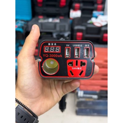 مبدل فندکی|مبدل فندکی به برق ۲۲۰ ولت خودرو مدل YQ-3000wk