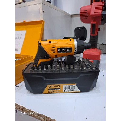 پیچ گوشتی شارژی|ست پیچ گوشتی شارژی دینگی JE01850 / تعداد 47پارچه